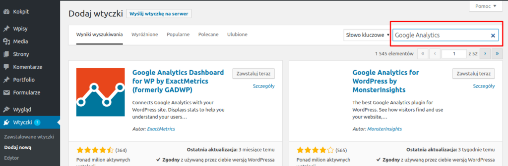 google analytics wordpress